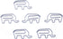 Butler in the Home Animal Elephant Shaped Paper Clips, 100 Count in Silver Tin and Gift Box