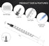20 Pack 1ml Syringe for Liquid, 1cc Plastic Small Syringes for Scientific Labs, Non-Sterile, No Needle