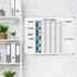 Lockways in and Out Magnetic Dry Erase Board, Employee Planner Board 24" x 18", Colorful Wall-Mounted Aluminum Frame