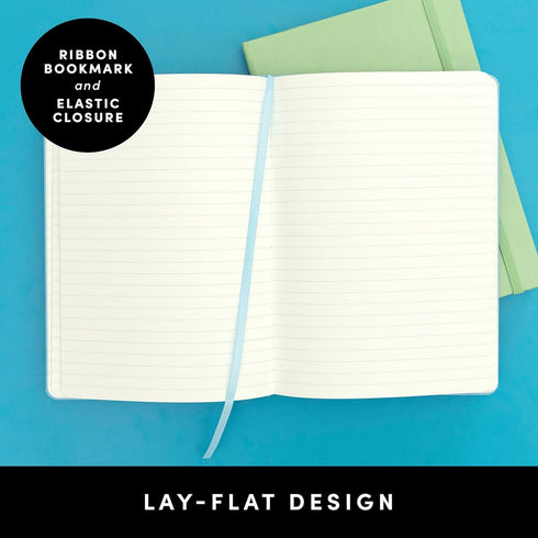 PAPERAGE Lined Journal Notebook (Black) – 160 Pages, Medium 5.6 in x 8 in, 100 GSM Thick Paper, Hardcover for Work,