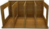 Desktop DIY Storage Bookshelf, Wooden CD Album Rack, 4 Compartments Magazine Holder for Office Study Home