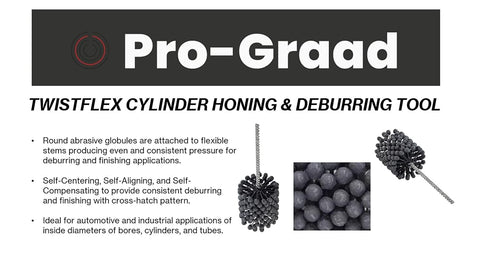 TwistFlex Cylinder Hone | 3-3/4" 240AO for Block Cylinders, Valve Guides, Hydraulics, 3.75" Diameter