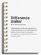 Difference Maker Gift Notebook - Inspirational Journal for Coworkers, 5.5x8.3 Inches Hardcover Spiral Notebook