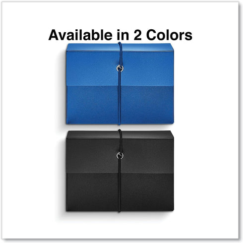 Universal UNV47304 Poly Index Card Box - Black/Blue, 3 in. x 1.33 in. x 5 in. (2/Pack)