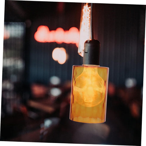 Bulbs Glass Lampshade Candelabra Cylinder Lamp Shade Chandelier Light Covers Bathroom Decorations Amber Light