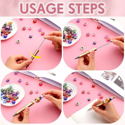 Ctosree 24 Pieces Beadable Inkless Pencil Set, Everlasting Reusable Pencil for Writing and Drawing