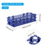 PATIKIL 60 Holes Test Tube Rack, 2Pcs 16mm Square Hole Plastic Detachable Test Tube Holder Stand Suitable for 16mm Dia Tube for Laboratory Scientific Experiments, Blue