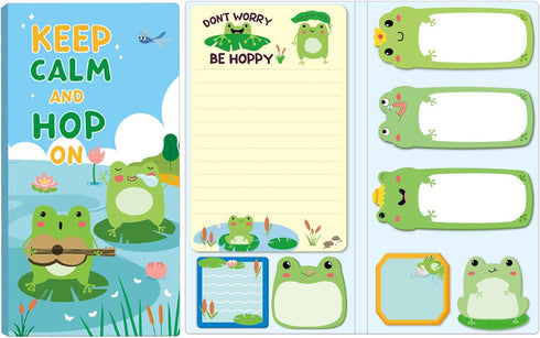 Frog Sticky Notes Set, Cute Sticky Notepads with 240 Sheets for Kids Office School Friends Holiday Gifts