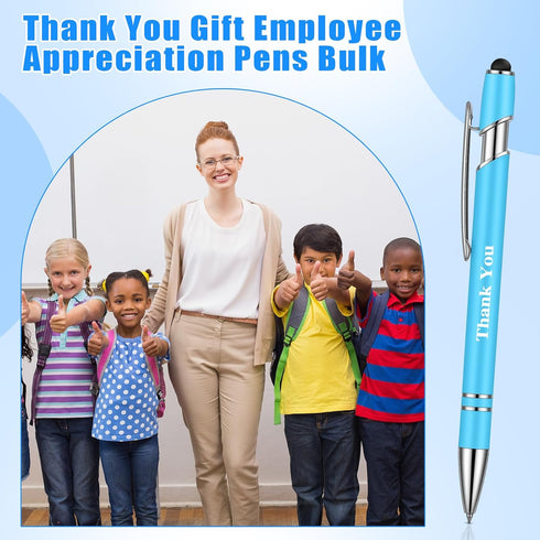 Sherr 120 Pieces Christmas Thank You Pens - Touch Screen 2 in 1 Pens with Stylus Tip for Events and Office Gifts