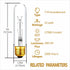 MMBGJKG 25 T10 Bulb, T10 Bulb,Vintage Bulb,Showcase lamp,Dimmable Bulb (4PC) Watt Clear Tubular Incandescent Light