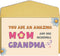 Qiliji Mother's Day Card for Grandmas, Mother's Day Card from Kid, Grandmas Birthday