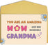 Qiliji Mother's Day Card for Grandmas, Mother's Day Card from Kid, Grandmas Birthday