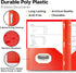 Dunwell Plastic 2-Pocket Folders with 3 Prongs, 2 Pack, Red, Durable Acid-Free Document Holder