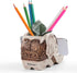 MOKANI Pen Pencil Holder with Phone Stand, Multifunctional Elephant Shaped Desk Organizer Desk Decor Elephant Gifts