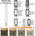 LEOOLS E12 LED Long Bulb, 7.3Inch Tubular Light Bulbs, 40W Dimmable Clear Glass Warm White, 6 Pack