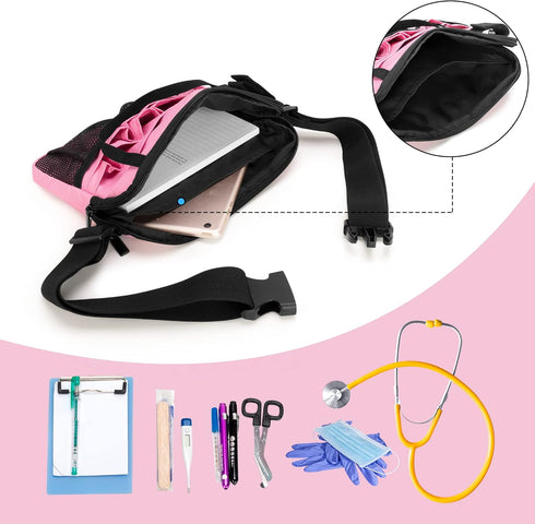 Pack Damero Nurse Fanny with Medical Gear Pockets, Nurse Waist Pouch Nurse Tool Belt with Tape Holder for Stethoscopes