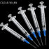 100 Pack 3ml/cc Plastic Luer Lock Syringes with 23Ga and Cap, Individually Sealed for Scientific Labs and Measuring