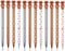 Outus Pineapple Pens, 12 Pieces Metal Ballpoint Pens in Rose Gold for Graduate Back to School Gifts, Black Ink