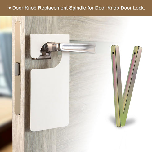 uxcell Door Knob Spindle, 100mm Long Spare Door Handle Spindle Bar, Vintage Square Iron Replacement Spindle