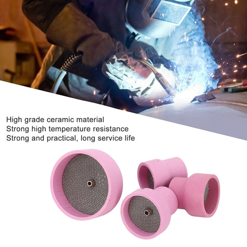 TIG Welding Cup Kit Set, Ceramic Cups 12# 14# 16# 24#, 2.4mm Center Hole Inner Dia for Equipment