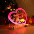 ENUOLI Acrylic Dry Erase Board with Light Pink Heart, LED Message Board with Stand for Desk, 7 Pens for Home & Wedding
