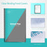 Binditek 100 Pack Binding Covers and Backs Set, 5.5 x 8.5 Inches, 50 Pcs Clear PVC and 50 Pcs Sand-Textured Polycovers