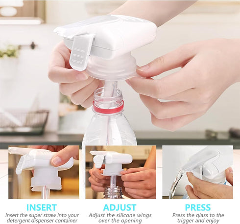 ishenkea Electric Laundry Detergent Dispenser with Measuring CupSmart Pump for Liquid Detergent Containers,No Need