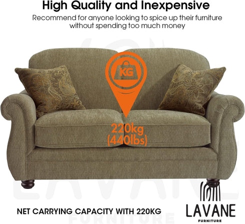 La Vane 3 Inch 7cm 4.5" 50% 1000LB 4PCS / Round Chunky Bun Feet - Wide, Wider for Maximum Stability & Capacity - Solid