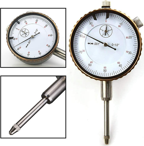 Nortools Dial Indicator 0-1" AGD SPEC 0.001" with Graduation Travel Lug Back, 2" Dial Diameter