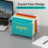 MaxGear Acrylic File Organizer Box, Clear Desktop Storage for Letter/A4 File Folder, Built-in Handles for Home Work
