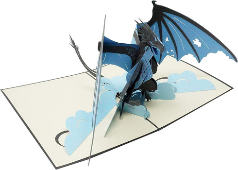 Ice Dragon 3D Pop Up Greeting Card, 5 x 7 inch, Multicolor for All Occasions - Birthday, Love, Christmas