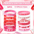 JUNEBRUSHS 72Pcs Valentine's Day Party Favors Set, 36Pcs Valentines Day Pencils with 36Pcs Silicone Bracelets