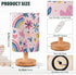 ALAZA Flower Rainbow Heart Lamp for Girls Boys Bedroom Bedside Table Lamp with USB Port LED Kids Nightstand Lamp Wood