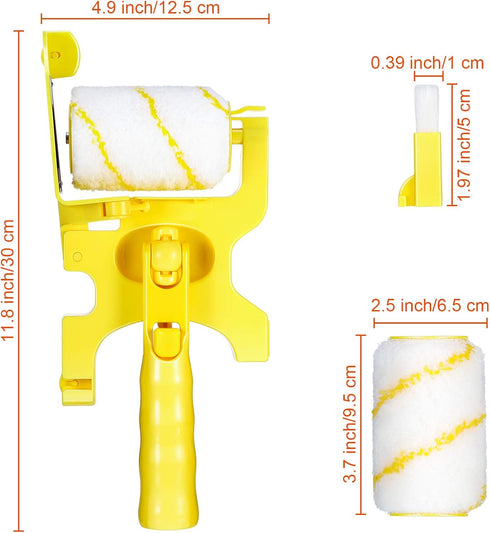 Set of 9 Paint Edger Combo Kit - Multifunctional Handheld Clean-Cut Paint Edger with Extra Roller and Brush