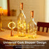 Generic Cork-10 Pack 78.74 Inches 20 Wine Bottle Lights with LED Battery Drive Waterproof Silver Wire Mini Bottle Lamp