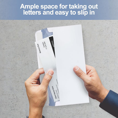 PANDRI 750#10 Single Window Envelopes, Self Seal Security Envelopes with Security Tint for QuickBooks Invoices,