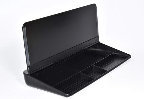 Audio-Visual Direct - Black Glass Desktop Computer Keyboard Whiteboard Notepad Set (Includes Neon Marker, Eraser &