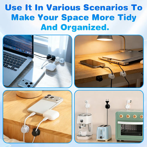 Generic 6 Pcs Magnetic Cord Organizer Holder,Magnetic Cable Clips,Cord Holder,Under Desk Cable Management