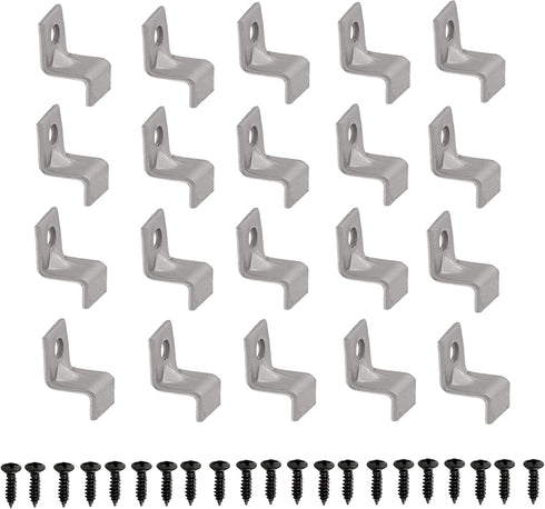 Performore 20 Pack Z Tabletop Fasteners with Screws, Heavy Duty Z Table Top Fasteners Solid Steel with Black Screws Set of 20 Packs (Include 20 Clips and 20 Screws) by Performore