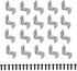 Performore 20 Pack Z Tabletop Fasteners with Screws, Heavy Duty Z Table Top Fasteners Solid Steel with Black Screws Set of 20 Packs (Include 20 Clips and 20 Screws) by Performore