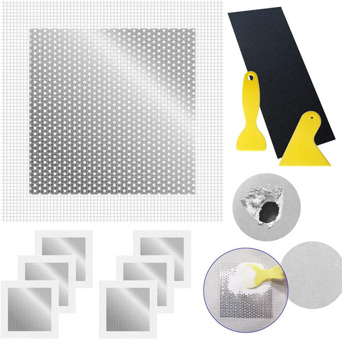 Drywall Repair Patch Kit, Self Adhesive Wall Mesh Repair for Large Holes in Drywall