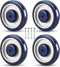 4 Pack Shopping Cart Replacement Wheels Kit 5-inch Diameter Wheels with Axles