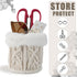 2 2 Pcs Glasses Holder for Nightstand, Boho Decor Eyeglass Holder Stand with Cleaning Cloths, Plush Lined Glasses Case