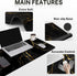 Britimes Set 4in1 35.4x15.7 inches Black Gold Marble Keyboard Mouse Pad Large Mousepad+Keyboard Wrist Rest+Mouse Wrist