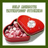 Jxuane 200 1.5 Inch Pcs Thank You Labels, Red Heart Pattern Thank You Stickers for Small Business, Self-Adhesive