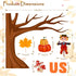 Konsait 89PCS His Grace Falls on Us Christian Bulletin Board Sets, Big Tree Pumpkins Religious Fall Decorations for