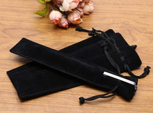 Tupalizy Black Velvet Drawstring Pen Pouch Bag, 10PCS Small Case for Protecting, Gifting, Storing Wood Pen