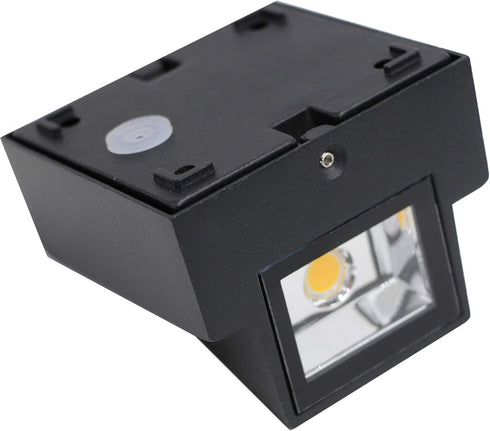 3W LED Outdoor Step Down Light Fixture - Black Finish with Cool White Glow