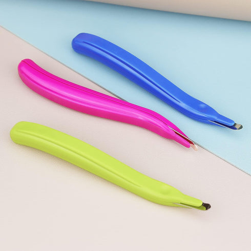 ZZTX 3 PCS Professional Magnetic Staple Remover, Puller Staples Removal Tool for School Office Home (Blue, Rose, Green)