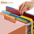 Hanging File Folder Organizer, Clear Portable File Box with Handle, Acrylic Storage for Desk, Office, Home, School - 1